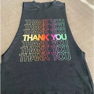 Sleeveless “THANK YOU” Shirt